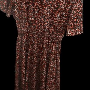 NWOT Floral Maxi Dress - Black and Red